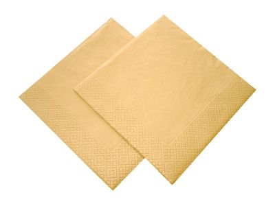 goldene Servietten f�r die Goldhochzeit oder andere Anl�sse- 33x33cm- 1 Pack. a 20 St�ck