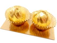 3 feine Gold-Cointreau Tr�ffelpralinen mit echtem essbaren Blattgold �berzogen-einzeln 20gr./Tr�ffel