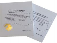 essbares echtes BLATTGOLD f�r Gourmet Speisen- 22 karat -80 x 80 mm - 25 Blatt