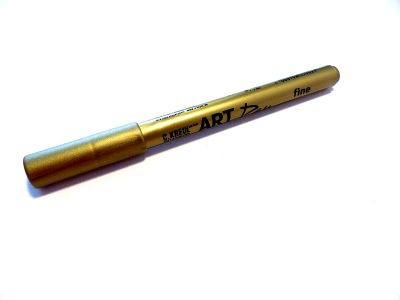 Gold Tusche Art PEN, Spitze 1-2 mm, lichtbest�ndig, Wasserbasis, l�sungsmittelfrei