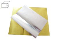 Stanniol Aluminium einseitig beschichtetes Papier in SILBER 375mm x 2500 lfm vollfl�chig Gold gef�rb