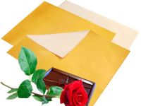 Diamant gepr�gte Goldfolie 200 x 250 mm, 1kg/Pack, 15�m, Diamantfolie fertige Zuschnitte f�r Schokol