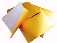 30 Blatt (40gr.) 120x155 mm Butterfolie, wachskaschiert & fettdicht, Farbe Gold seidengl�nzend