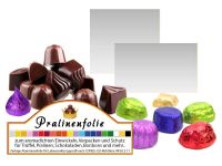 Silberne Pralinenfolie aus Alufolie f�r Pralinen, Tr�ffel & Konfekt zum Einwickeln mit Pralinenfolie