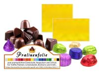 Goldene Pralinenfolie aus Alu f�r Pralinen, Tr�ffel, Konfekt & Schokolade aromadichte Pralinenfolie