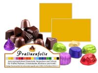 Gold matte Pralinen-Alufolie zum Verpacken und Einwickeln f�r Pralinen, Konfekt und Schokolade
