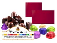Bordeaux gl�nzende Pralinenfolie zum Einwickeln und Verpacken von S��waren, Geb�ck und Schokolade