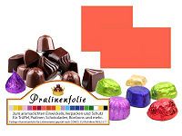 Lachs-Pralinenfolie aus Aluminium f�r Pralinen, Konfekt und Schokolade armoadichte Pralinenfolie