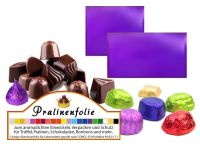 Lila Pralinenfolie f�r Schokolade oder Geb�ck zur aromadichten Verpackung von Pralinen & Konfekt