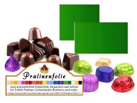 Dunkelgr�ne, lebensmittelechte  Pralinenfolie aus Aluminium f�r kreative Verpackungen von S��waren