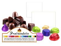 Weisse Pralinenfolie aus Aluminium f�r Pralinen, Schokoladentafeln, Konfekt aromadicht verpacken