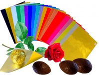 170 Blatt bunte Alufolie farbig sortiert 100x100mm Pralinenfolie Zuschnitte f�r Schokoladen