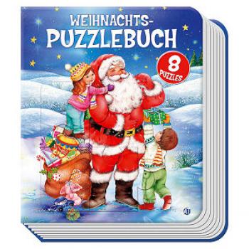 Weihnachtspuzzle in Buchformat mit watiertem Einband- 14x17cm -16 Seiten