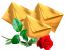 C6 Briefumschl�ge 10 St�ck/Pack. Gold gl�nzend nassklebend gummiert Papierumschlag