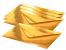 DIN lang Briefumschl�ge 5 St�ck/Pack. Gold gl�nzend nassklebend gummiert Papierumschlag
