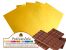 50 Blatt (50gr.) 120x155 mm, Alu/Papier wachskaschiert Gold seidengl�nzend Alu-kaschiertes Papier