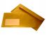 25 goldene Briefumschl�ge DIN lang mit Fenster selbstklebend, seidengl�nzend aus Goldpapier